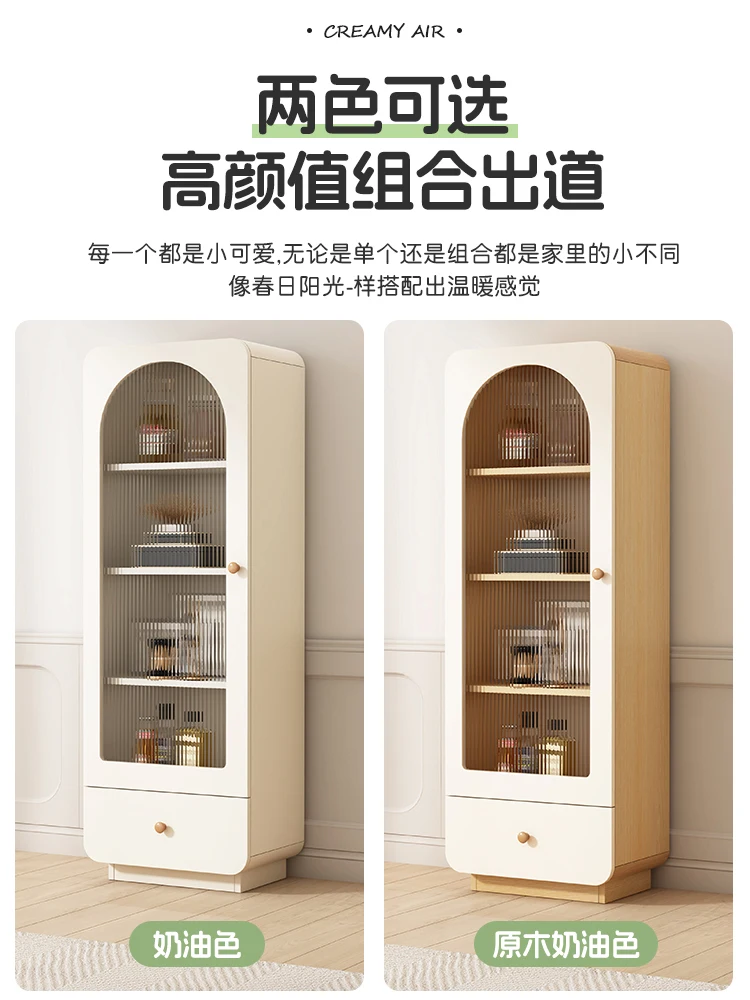 

Cream windshield door, dining side cabinet, wine cabinet, bookcase display, storage against the wall, living room stand cabinet,