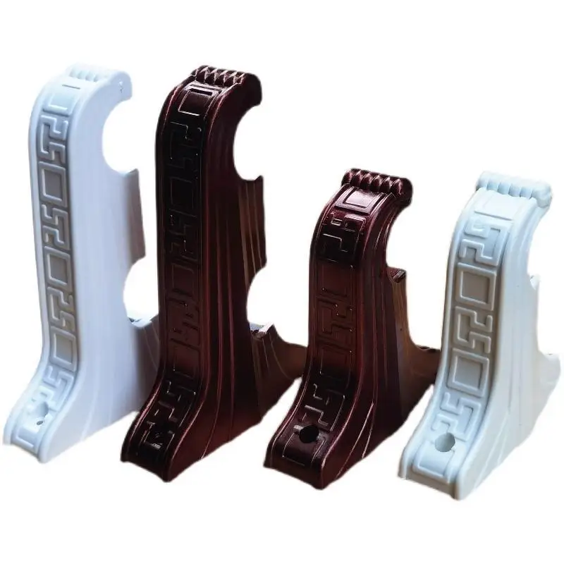 Old Style Single Double Rod Plastic Curtain Holder Side Mount Roman Pole Bracket Traditional Window Treatment Accessories