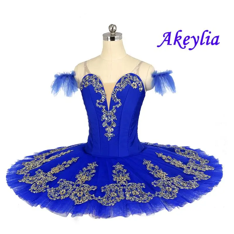 Royal blue Ballet Tutu pancake women Professional Tutu ballet classical Ballerina Stage Costumes girl competition Ballet JN9046C