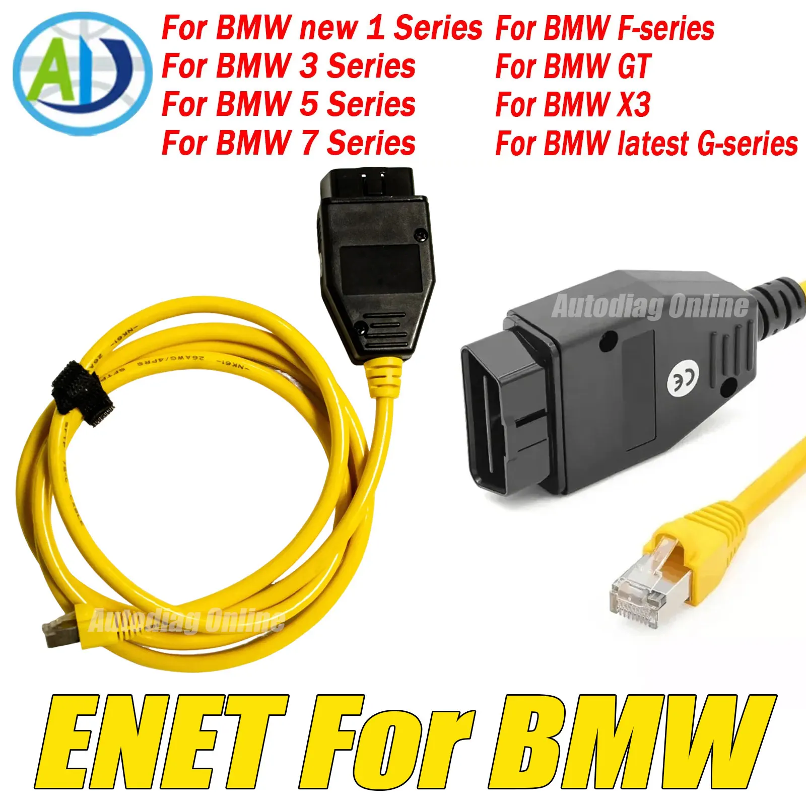 لسيارات BMW F-Series الترميز المخفي ECU البرمجة Obd2 كابل محول التشخيص إيثرنت RJ45 موصل لكابل ESYS obd2 ENET #1