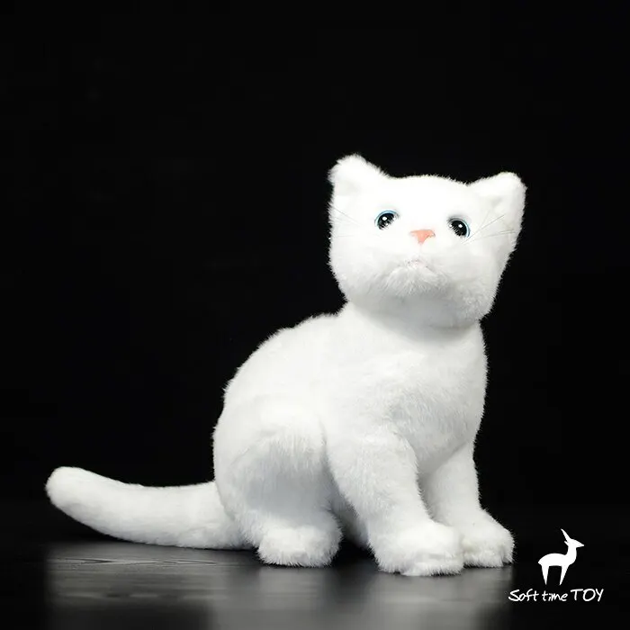 Realistic White Cat ,Domestic Shorthair , Knickknack,nicknack,Small Ornaments and Miniature Models