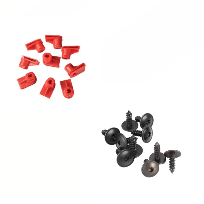 

10pcs Red Bumper Clip Plastic Ring Nuts Screws Set Auto Parts For Vauxhall Opel Part Number 1404969 24449408