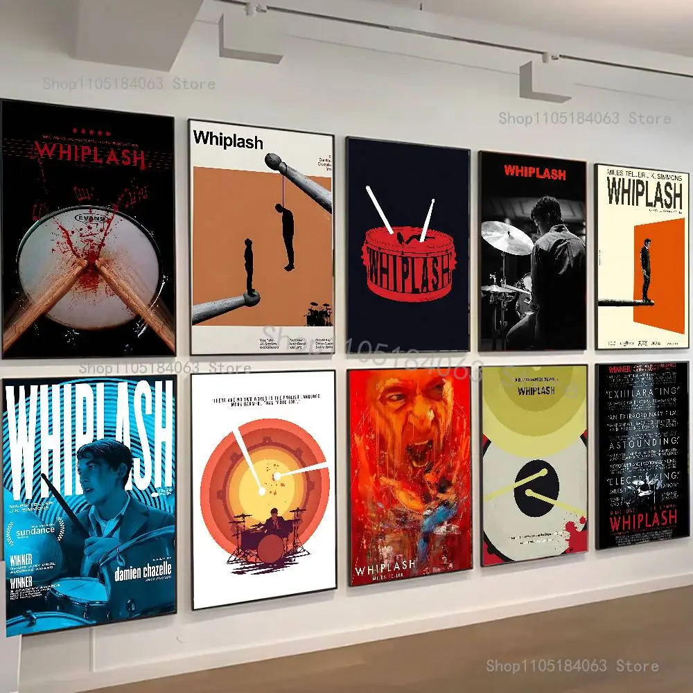 

Classic Movie W-Whiplash Poster Multi-Purpose Wall Art for Living Room Bedroom Office Hallway Bar Home Decor Gift