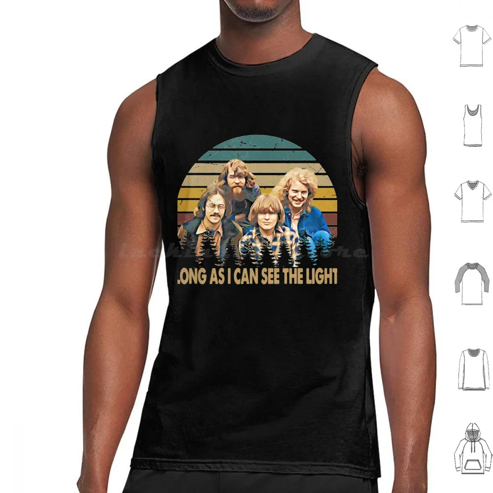 Creedence Clearwater Revival Vintage Creedence Clearwater Revival-Long As I Can See The Li Tank Tops Print Cotton Creedence