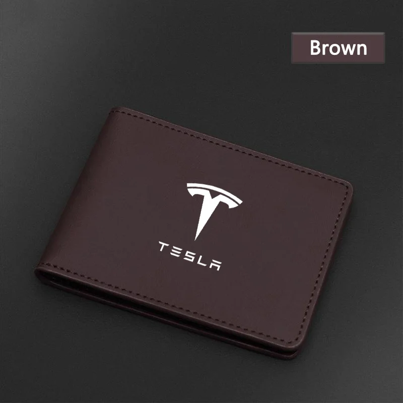 Nuovo Porta Driver in Pelle per Auto Borsa per Carta d\'identità di Licenza per Tesla Modello 3 Modello SX Modello Y Roadster SpaceX Accessori per