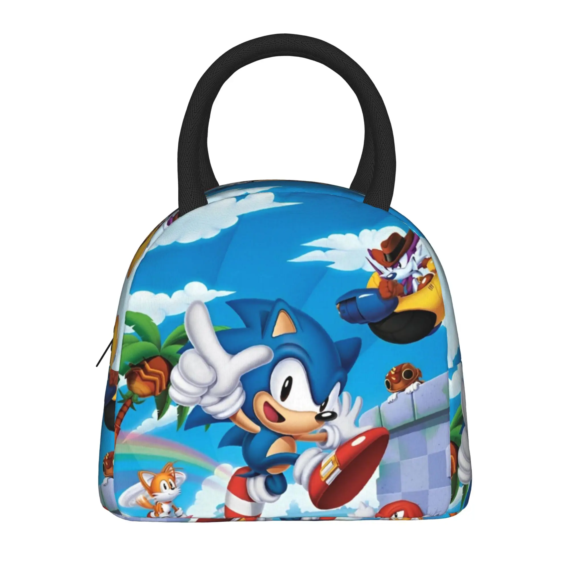 Shadow The Hedgehogs  Insulated Lunch Bag Thermal Bag Reusable  Large Tote Lunch Box Men Women Work  Travel