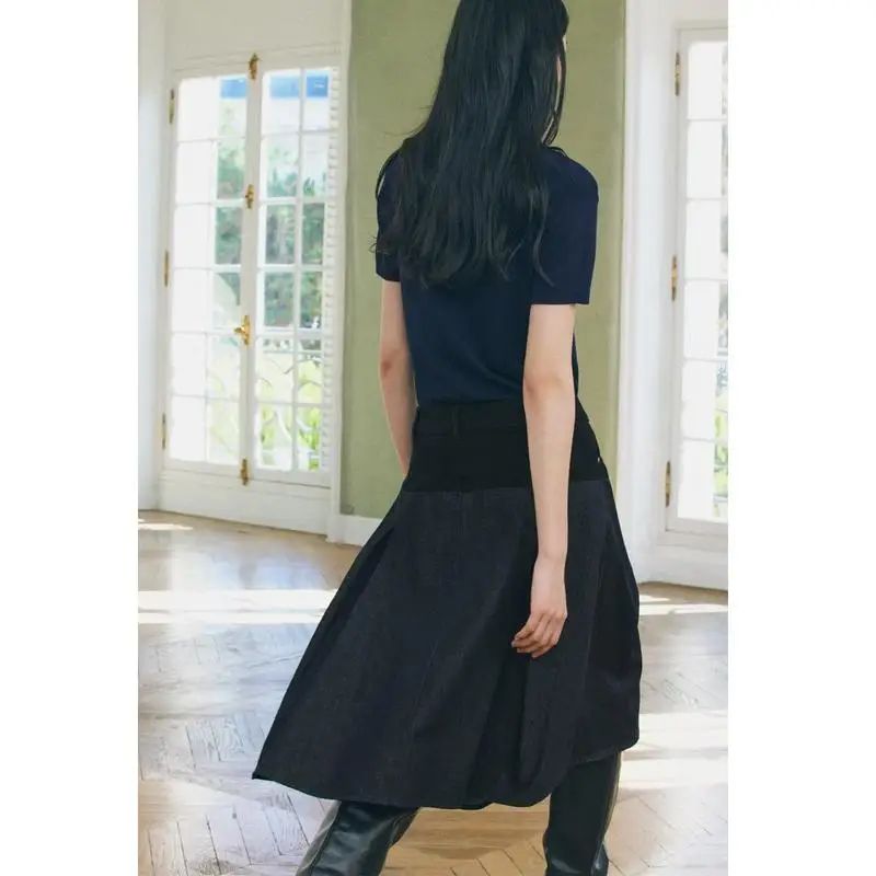 Autumn Winter New Women's Basic Sle Versatile Commute  irt ort Sve Knitted Top Slim Fit Polyester Fiber  Color