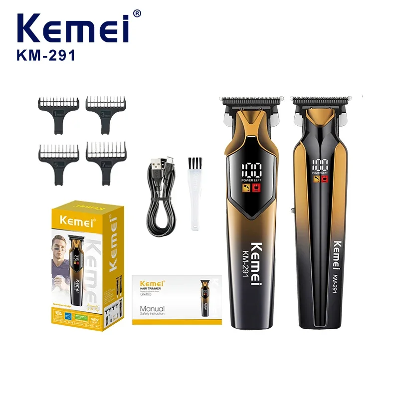 Kemei Haarschneidemaschine KM-291 Professionelle Friseur-Friseur-Akku-Haarschneidemaschine Haarschneider für Männer Carving Clipper