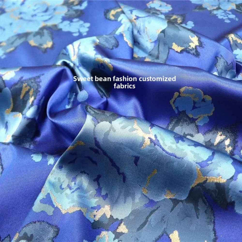 

Металлическая проволока, парча, жаккардовая ткань, тканое платье с рисунком пиона, костюм, пальто, одежда, европейский бренд, модный дизайн, оптовая продажа, ткань