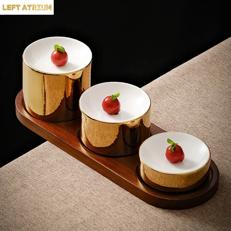 Creative Ceramic Three-dimensional Cylindrical Dessert Bowl French Restaurant Dessert Tasting Dish Molecular Cooking Pastryplate