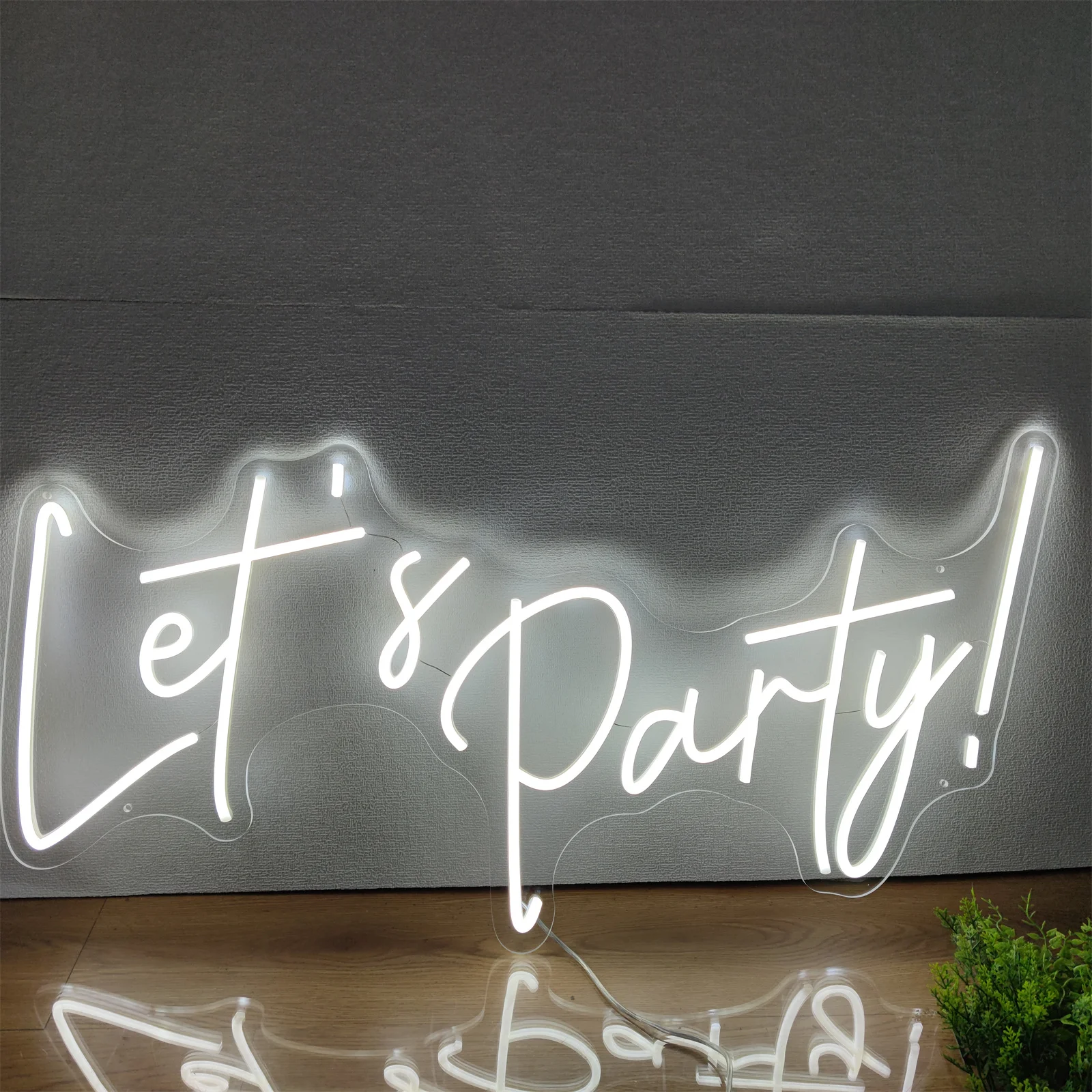 

Неоновая вывеска Let's Party, свадебное украшение, светодиодный неоновый свет для дня рождения, бара, свадьбы, помолвки, украшение комнаты, неоновый свет