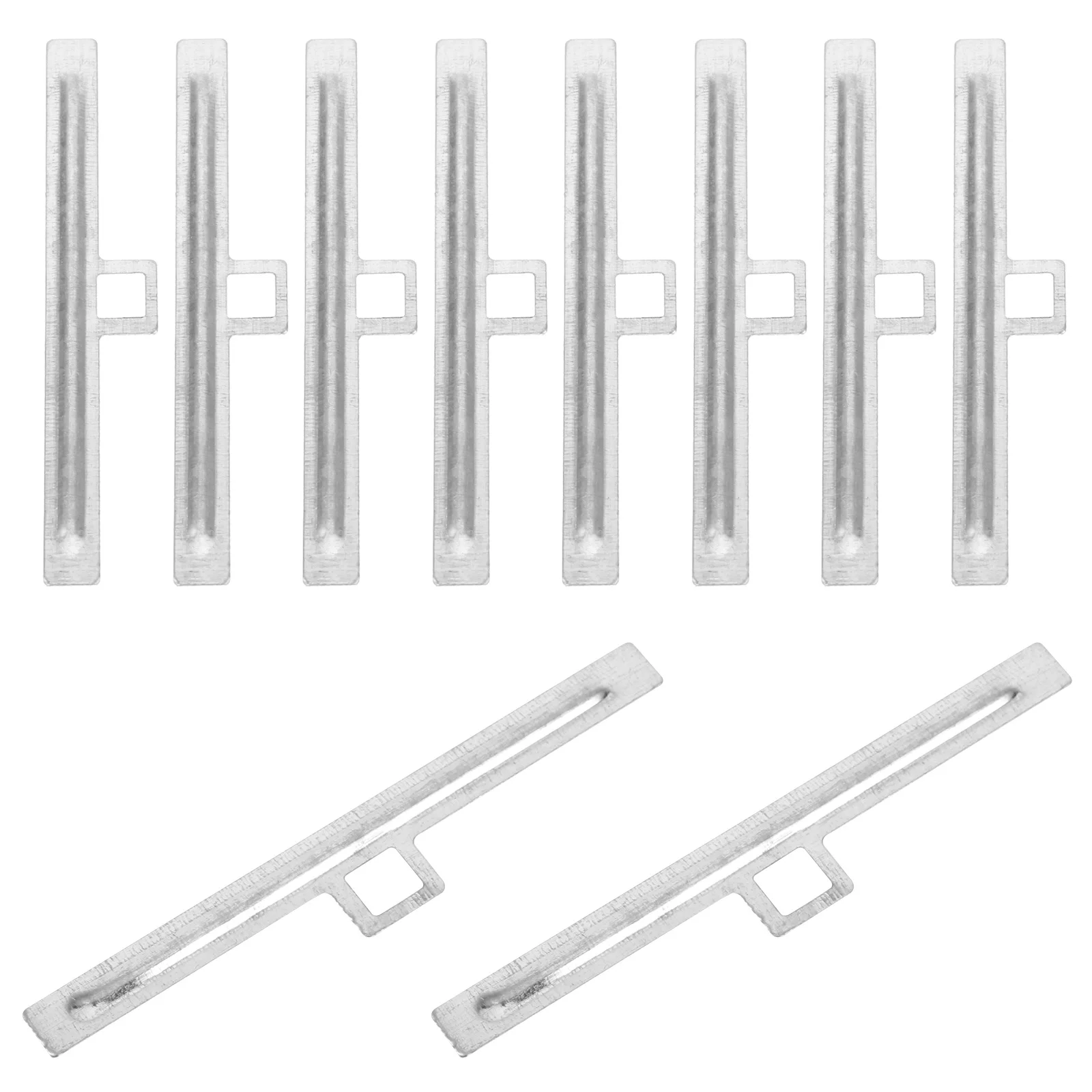 10 قطعة الشماعات المعدنية العمياء العمودية استبدال الشرائح لستائر النوافذ إصلاح المثبت علامات التبويب إكسسوارات الستائر المسار كليب الأجهزة #2