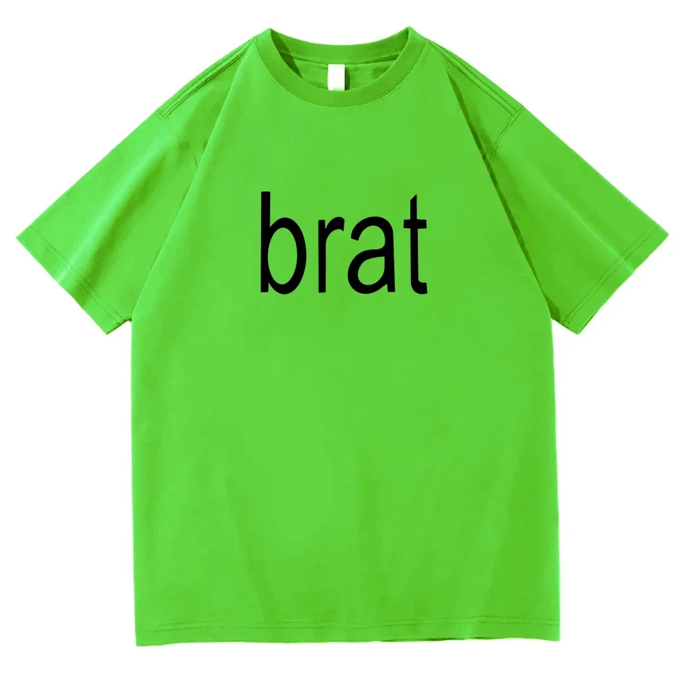 

Футболка Charli XCX Brat 2024 Brat альбом для мужчин/женщин Aesthet футболка унисекс высокое качество уличная одежда винтажные хлопковые футболки