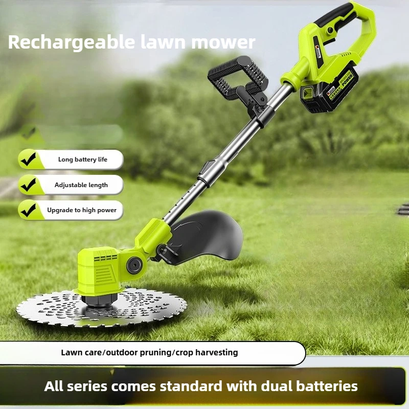 

Electric Lawn Mower Rechargeable Lithium Battery Handheld Lightweight for Home Garden