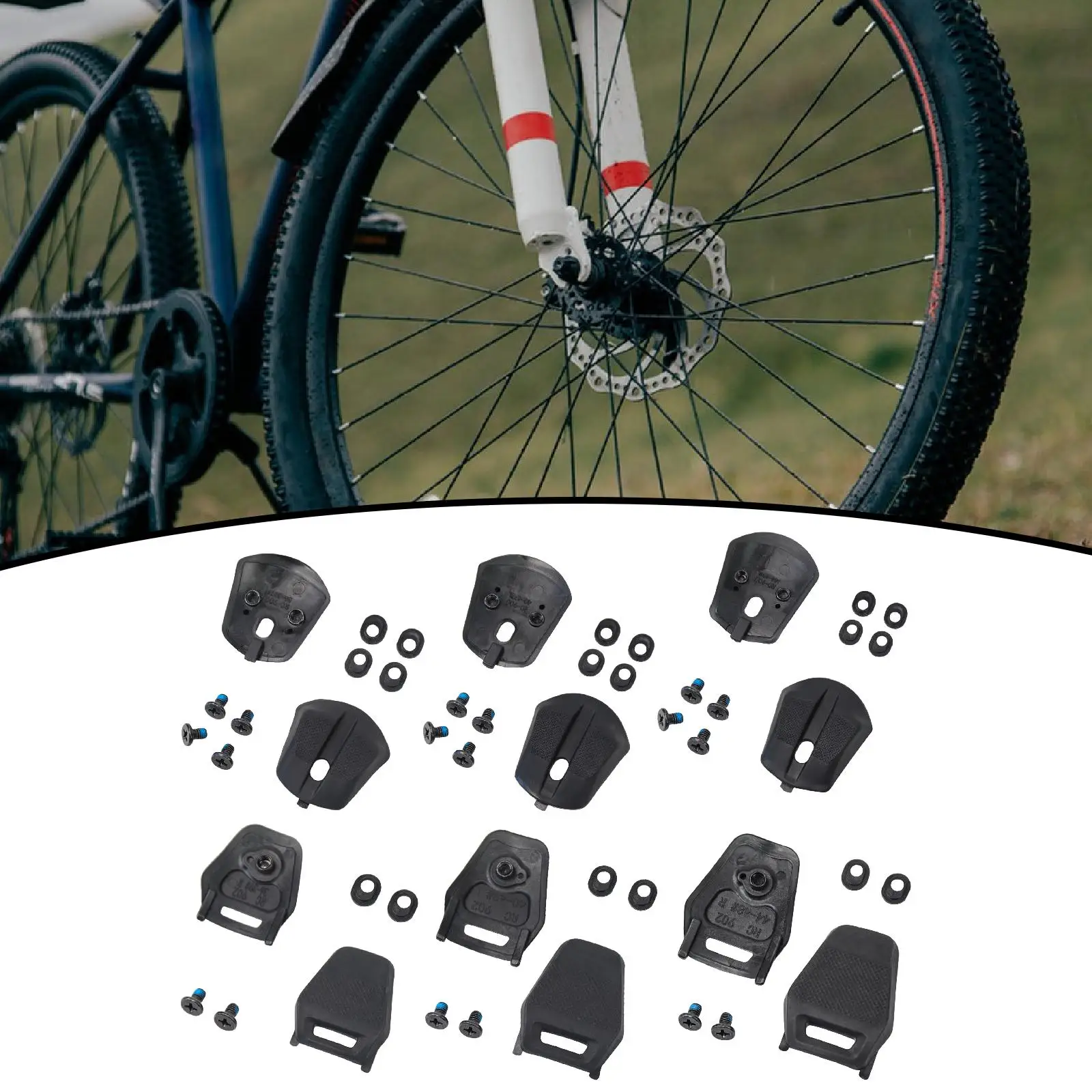 

2Pcs Cycling Shoe Heel Pads,Maintenance Mountain Road Bike Shoe Attachment,Replaces Screws and Gaskets,Nonslip for RC900 Indoor