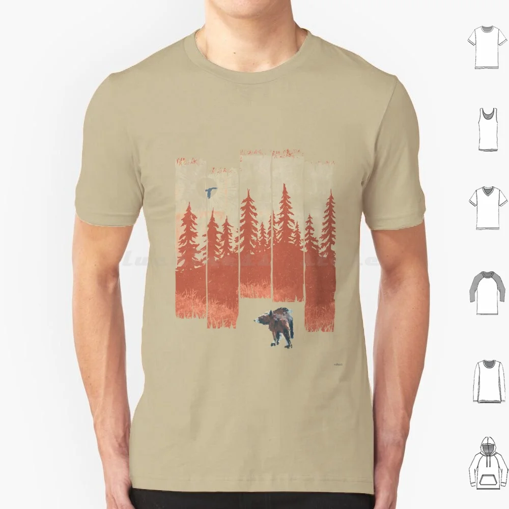 A Bear In The Wild... T Shirt 6xl Cotton Cool Tee Ndtank Nature Wild Wilderness Wildlife Woods Trees Mountains Bear Bears Eagle