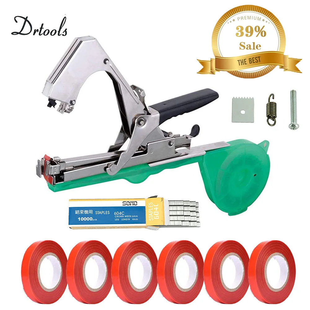 Drtools Garden Tools Garter Plants Plant Branch Hand Tying Binding Machine Minced Vegetable Tapener Tapes Home Garden