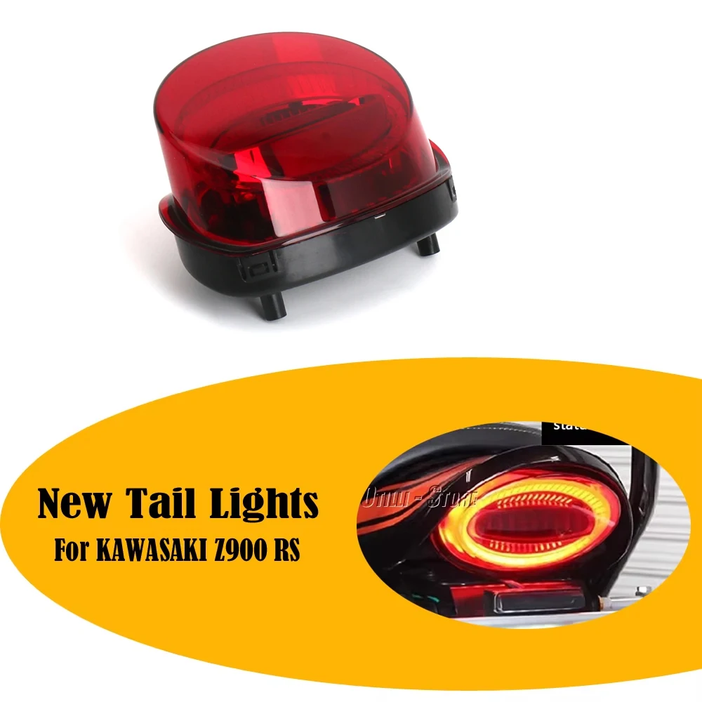 

Motorcycle Accessories For KAWASAKI Z900 RS Z900RS Z 900 RS 2018-2023 LED Tail Lamp Rear Brake Tail Run Light Red Lens Taillight