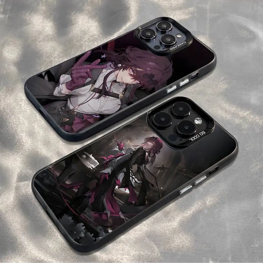 

Honkai Star Rail Game Kafka Phone Case For iPhone 16,15,14,13,12,11,Mini,Pro,MAX,plus,Black Matte Shockproof Cover