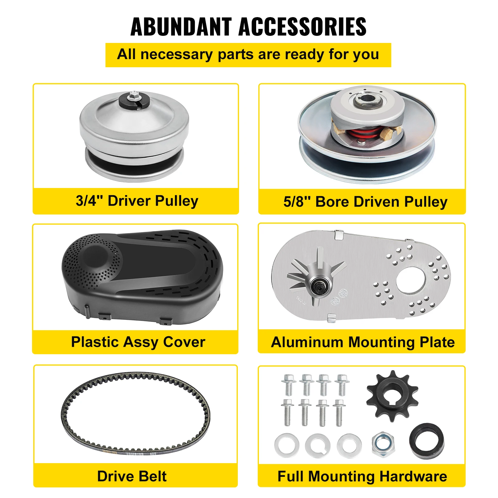 Go Kart Torque Converter Kit CVT Clutch 3/4\