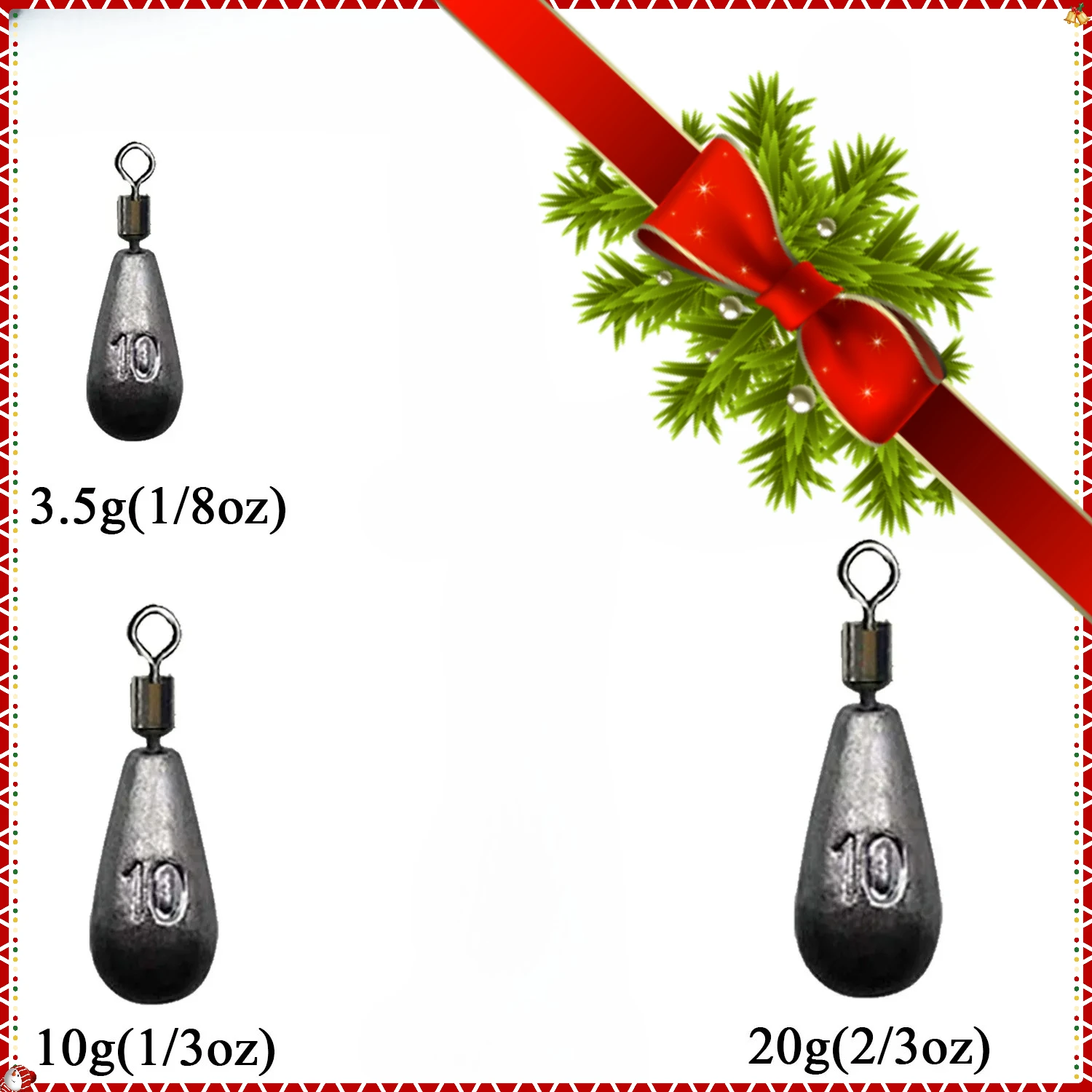 

10pcs/lot Fishing Weight Sinker 3.5g 5g 7g 10g 14g 20g Water Drop Weights Fishing Tackle Accessories