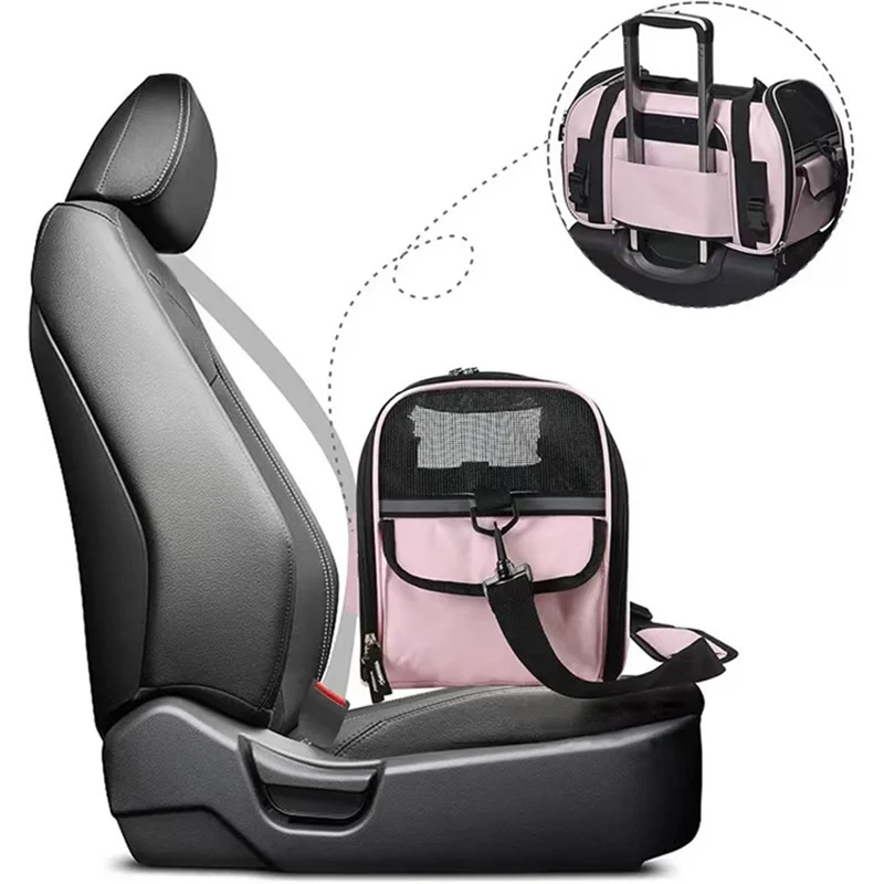 

Складная дышащая сумка-переноска для кошек, портативная сумка-переноска через плечо и ручная сумка для мелких собак и кошек, зоотовары