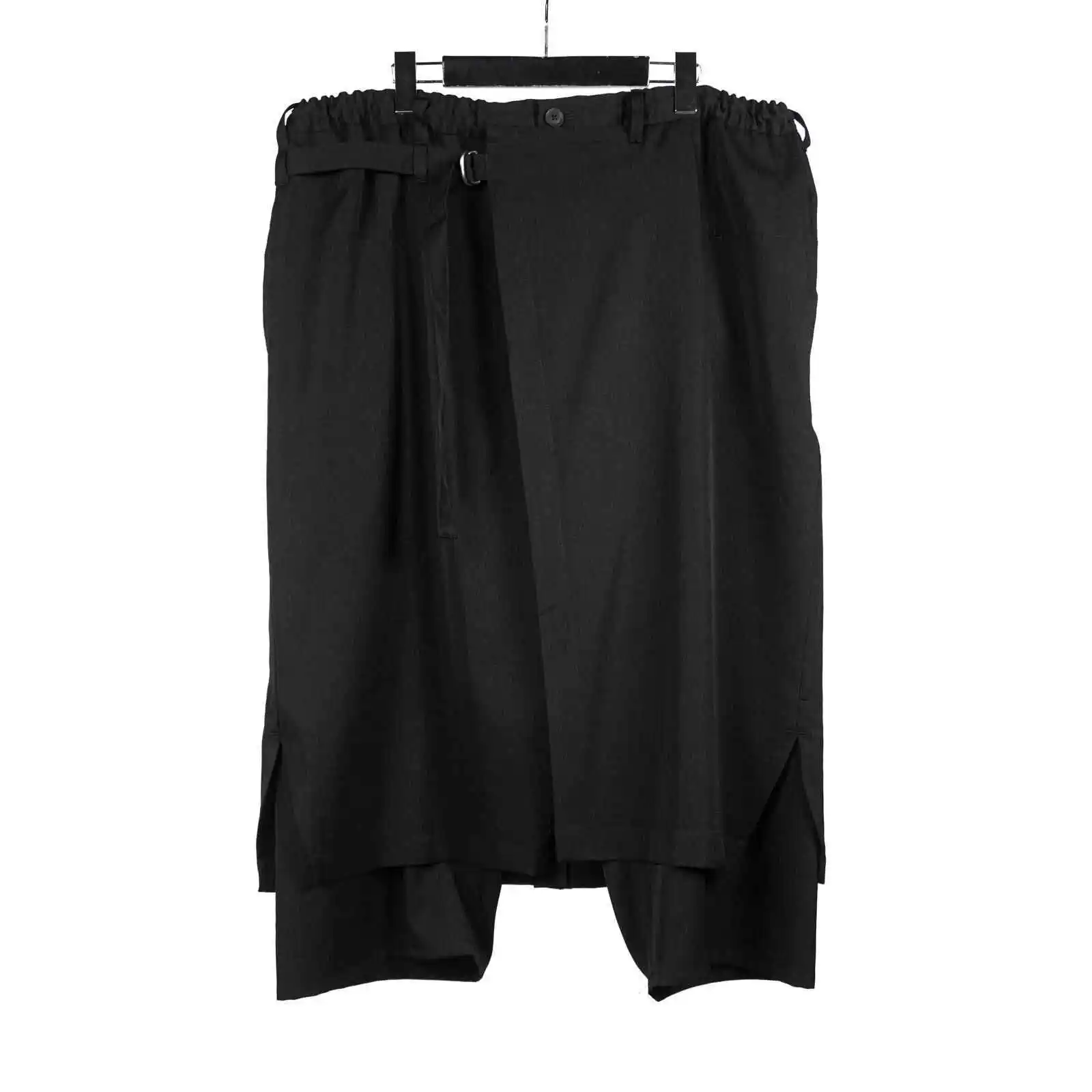 

TOP-YAMAMOTO оригинальный дизайн, нестандартный дизайн, классические брюки для мужчин, свободные, прямые и широкие повседневные брюки