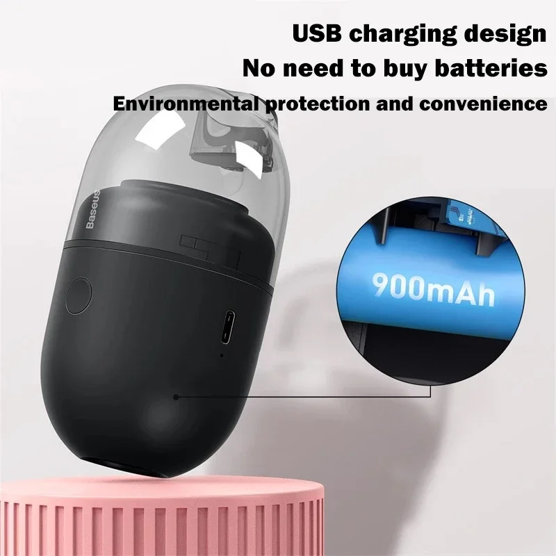 Mini Vacuum Cleaner Electric Brush USB Charging Dust Suction Home Car Portable Cleaner