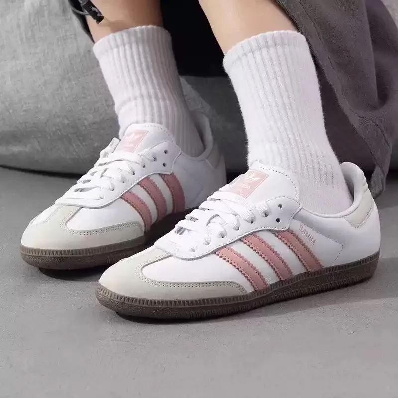 Adidas genuine SAMBA OG women's retro stylish breathable and durable sports casual shoes, model number JI267