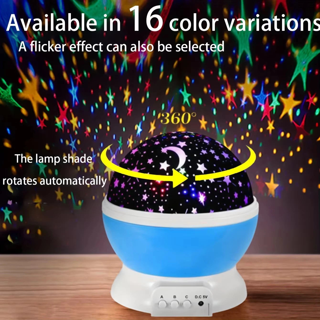 LED Night Light Nebula Star Projector 360 Degree Rotation 12 Light Color Changing with USB Cable Romantic Gifts for Women Child