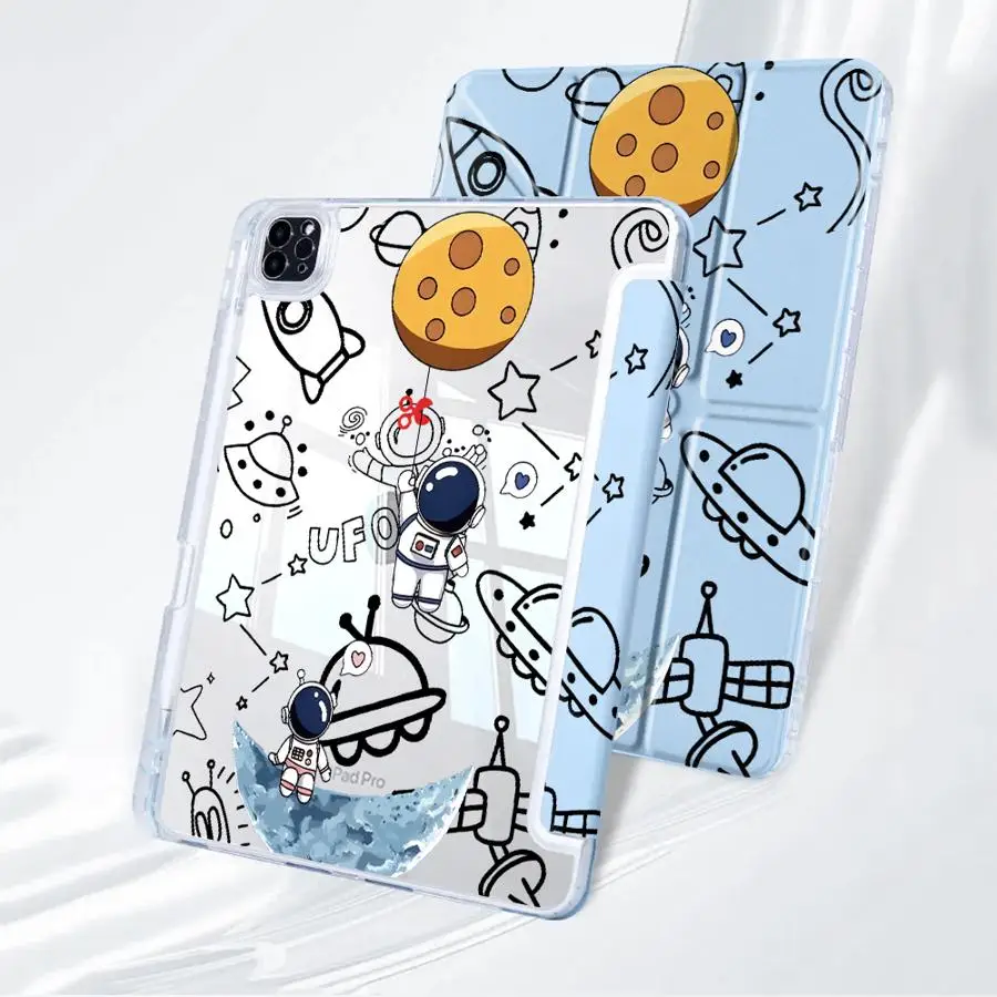 Tablet Case For iPad Air 4 5 M3 M4 11inch M2 1 2 Pro 11th 10th 9th 8th 7th 12.9inch Mini 6 7 Pro 2025 Y-Fold Holder Cover Cool