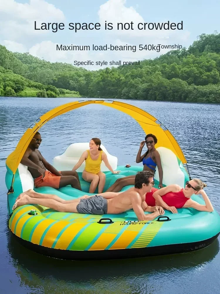 

Family Ocean Park Lounge Chairs Multiplayer Floating Bed Floating Lounge Floating Boat