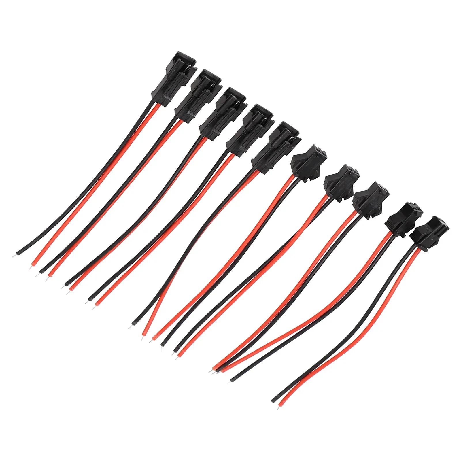 Cabo adaptador de conector fêmea macho, cabo de borracha preta, plugue macho fêmea para linha de conexão de terminal de driver de luz led