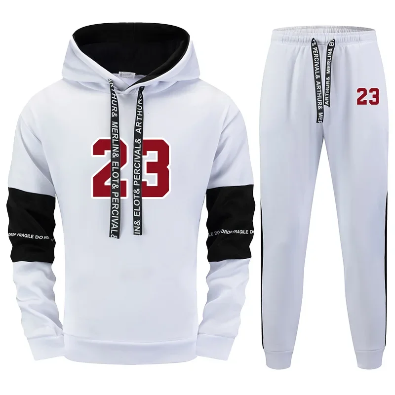 

Quality Hot Sale Autumn Winter Casual Men's Tracksuit Hooded Outdoor Daily Sports Single Piece Sweatshirt And Sweatpants Comfort