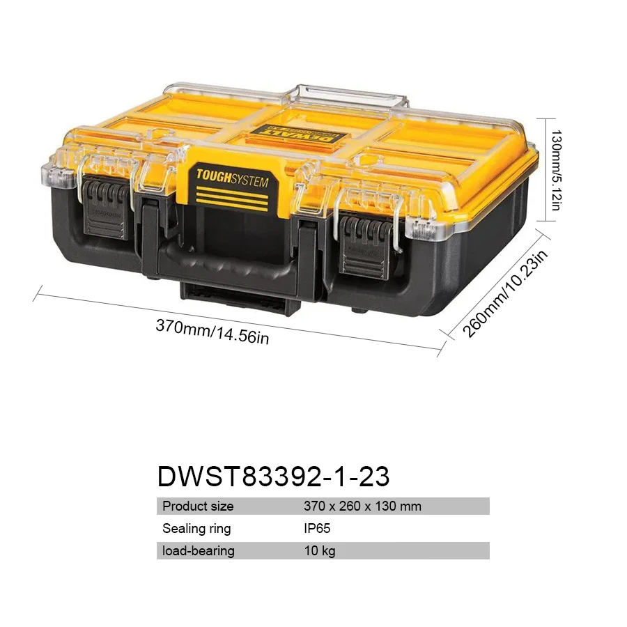 Dewalt Half Size Organizer/Tool Box/Storage Case/Stacked Storage Tool Accessories Storage DWST83392-1-23