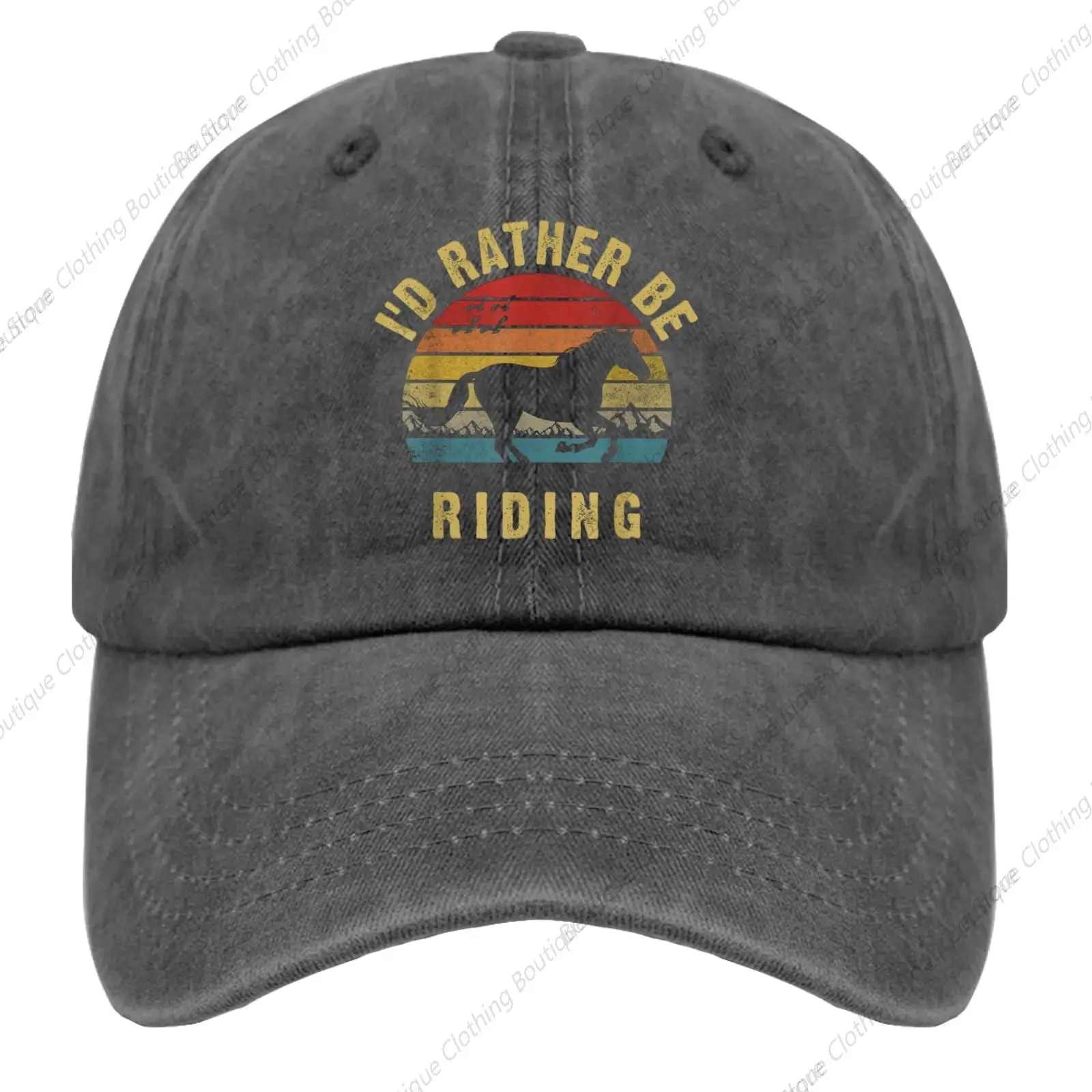 

I'd Rather Be a Horse Jumping Horse Riding Acrobatic Golf Hat Women's Running Hat Men's Sun Hat