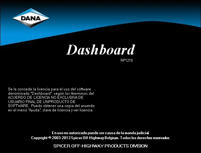 

Hyster Dashboard 1dana Software V3.8.11