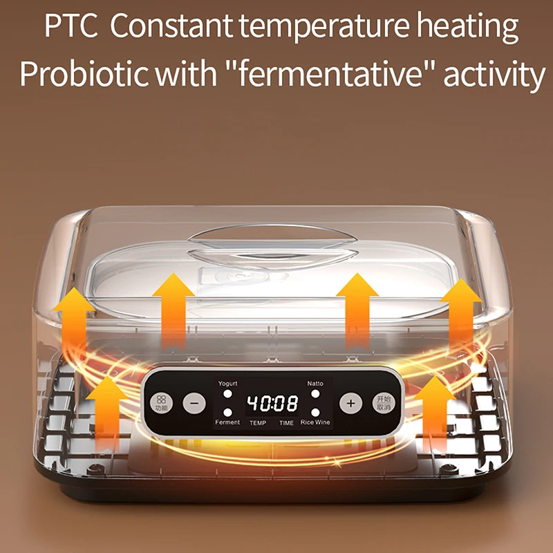 110 فولت/220 فولت التلقائي صانع الزبادي المهنية قابل للتعديل درجة الحرارة الوقت صانع زبادي متعدد الوظائف الآيس كريم صانع بودنغ