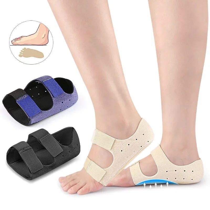 1 Pair Arch Support Sleeves with Adjustable Straps Flat Foot Correction Cushion Socks Foot Arch Protector for Foot Pain Relief