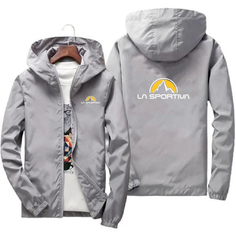 

2024 New Spring and Autumn Leisure La Sportiva Men's High Quality Printed Outdoor Sports Jackets, Hooded Windproof Fashion Light