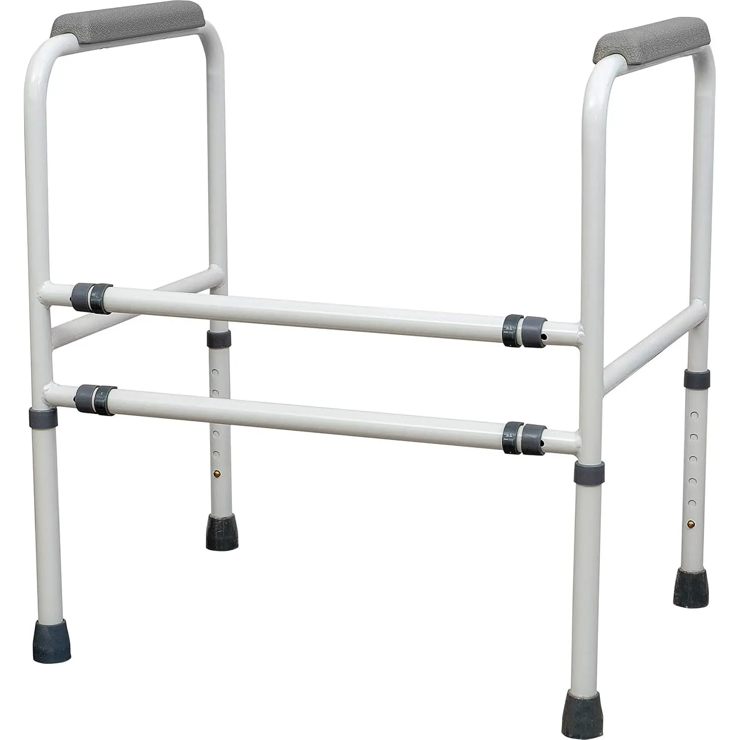 

Height and Width Adjustable Toilet Frame with Non Slip Feet for Bathroom Safety Support