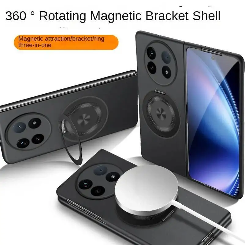 360 ° Étui avec béquille à anneau magnétique pour Magsafe VIVO X Fold 5 fold5 X Fold3 Pro fold 3, support pour Macsafe, couverture rigide 360 ° Étui avec béquille à anneau magnétique pour Magsafe VIVO X Fold 5 fold5 X Fold3 Pro fold 3, support pour Macsafe, couverture rigide