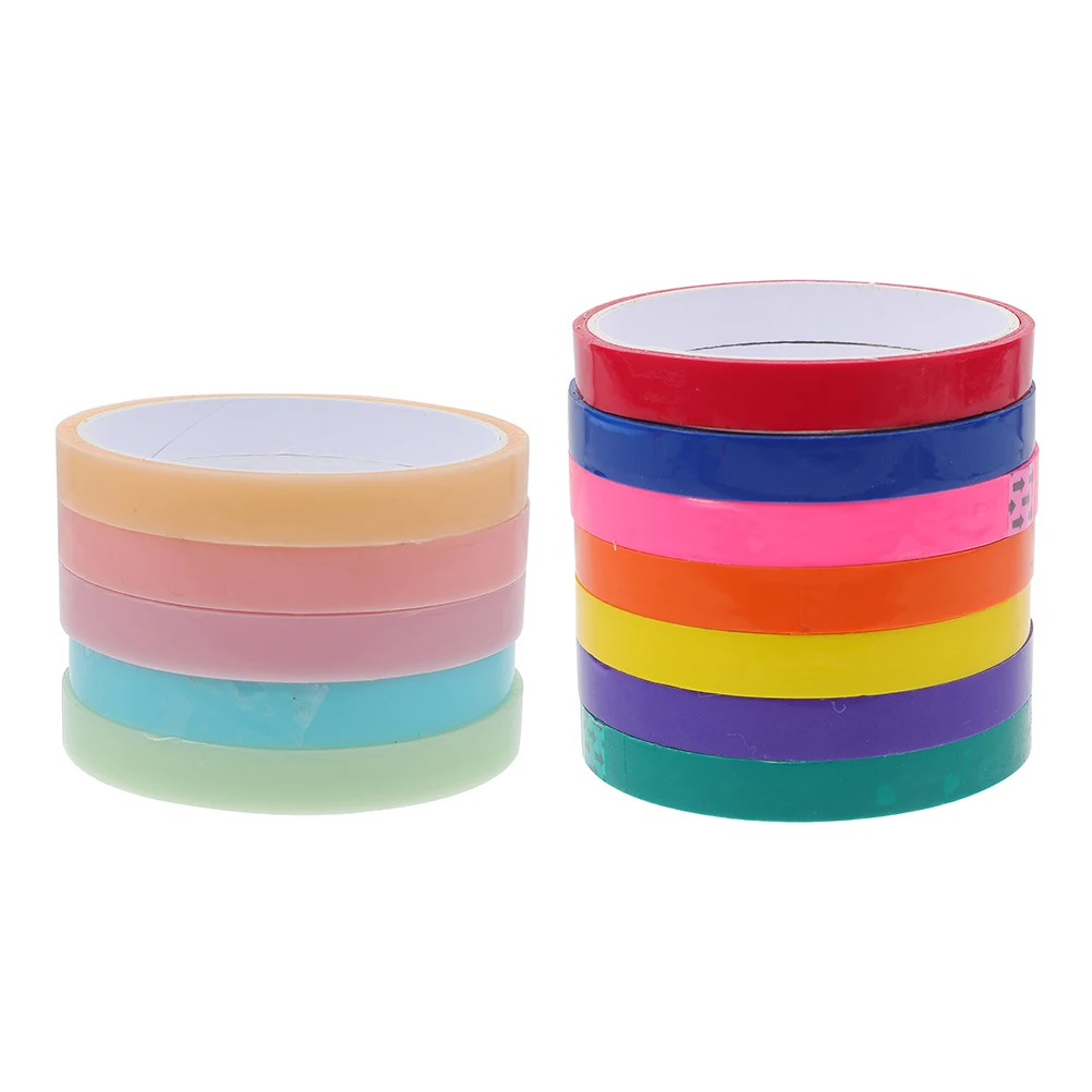 

12 Rolls Sticky Ball Tape Colorful Decompression Rolling Toy Balls Plastic Design Creative Style