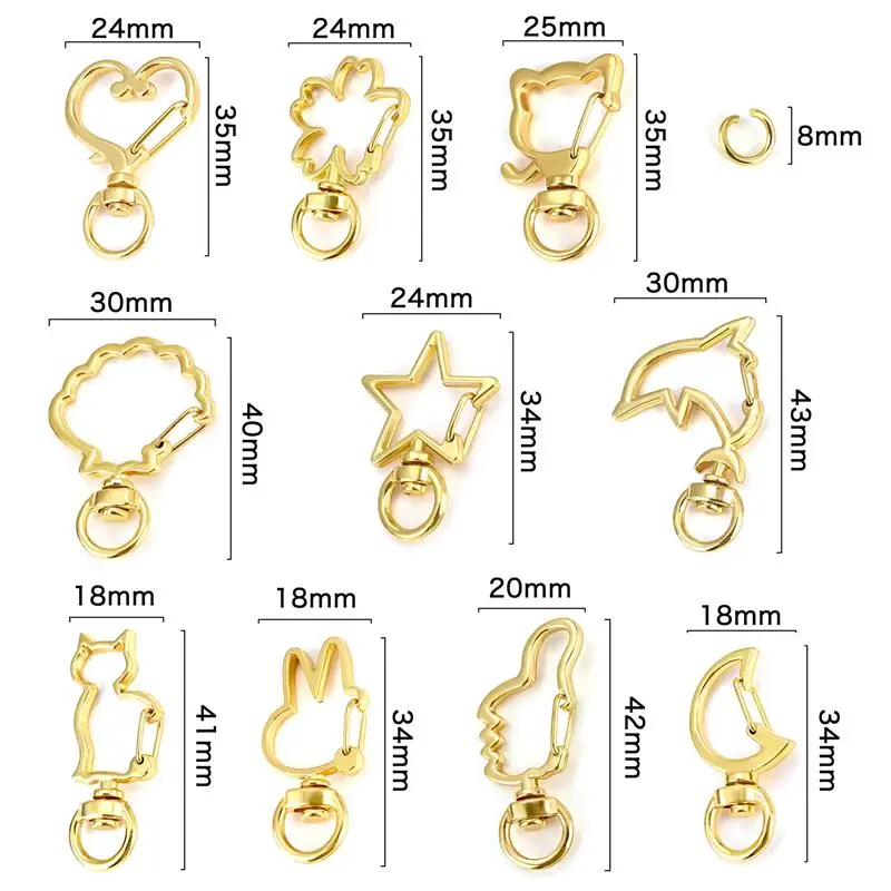 5pcs/Lot Keychain Lobster Clasp Hooks Spring Buckle Keyrings For DIY Jewelry Making Key Ring Hooks Bags Buckle Accessories