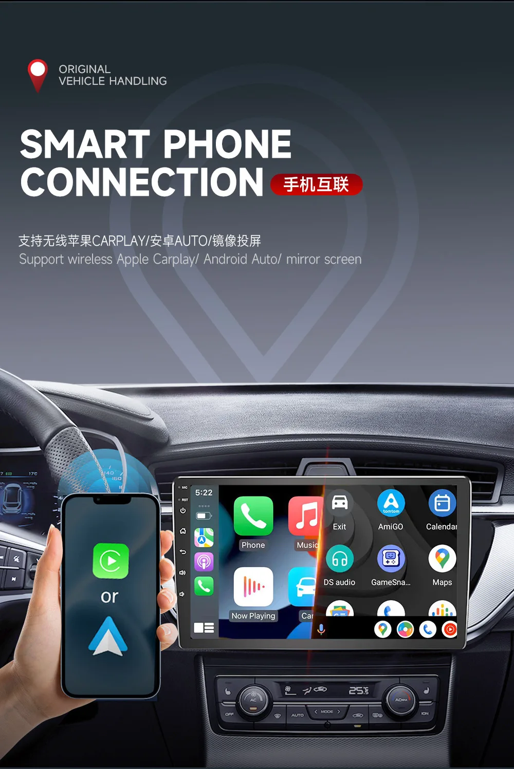 ينطبق على B U I C K Android Navigation C H E V R O L E T GMC سيارة شاشة كبيرة 7 بوصة الكل في واحد نظام ملاحة GPS