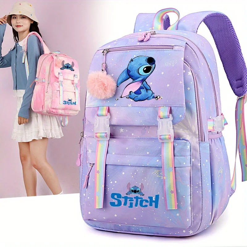 Disney\'s new Stitch backpack backpack, new waterproof large capacity backpack