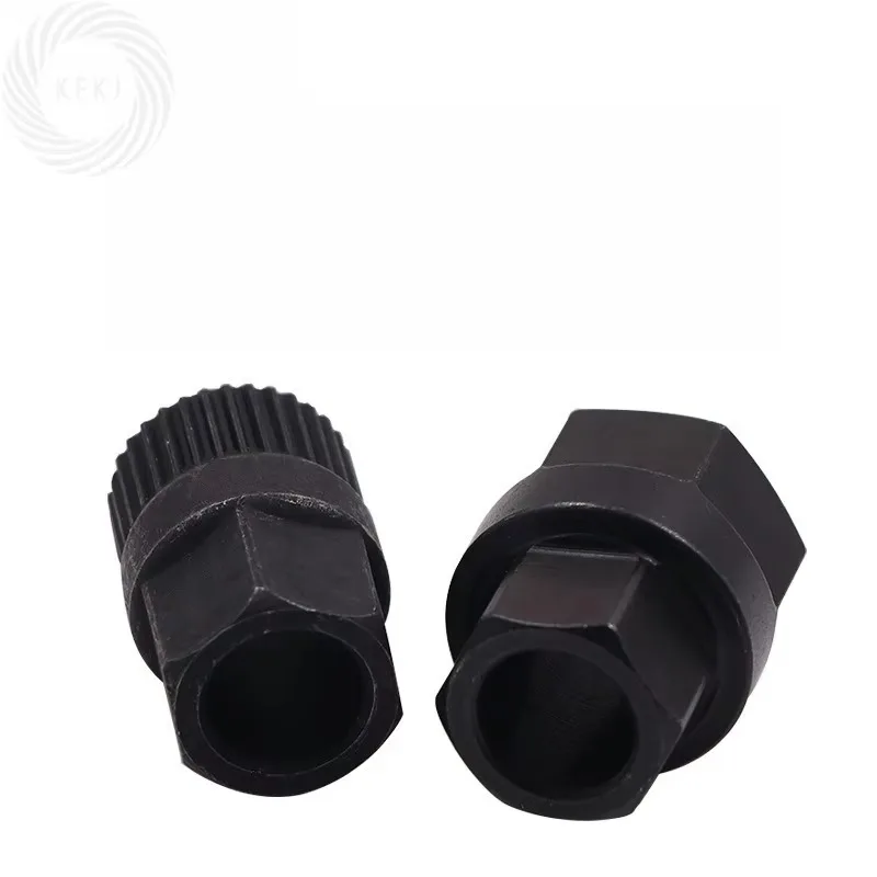Car Accessories V Belt Pulley Compatible T50 Torx For Alternator Pulley Removal Tool 33 Tooth Clutch Free Wheel Metal Black view 2