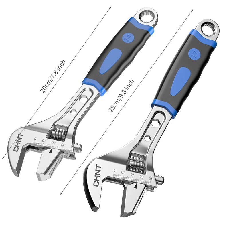 Adjustable Wrench Stainless Steel Universal Spanner Bathroom Wrench Household Large Open High Quality Plumbing Repair Tool