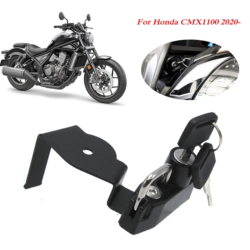 

For HONDA Rebel 1100 500 300 CMX1100 CMX500 CMX300 2017- 2022 Motorcycle Helmet Lock Side Anti-theft Security with 2 Keys