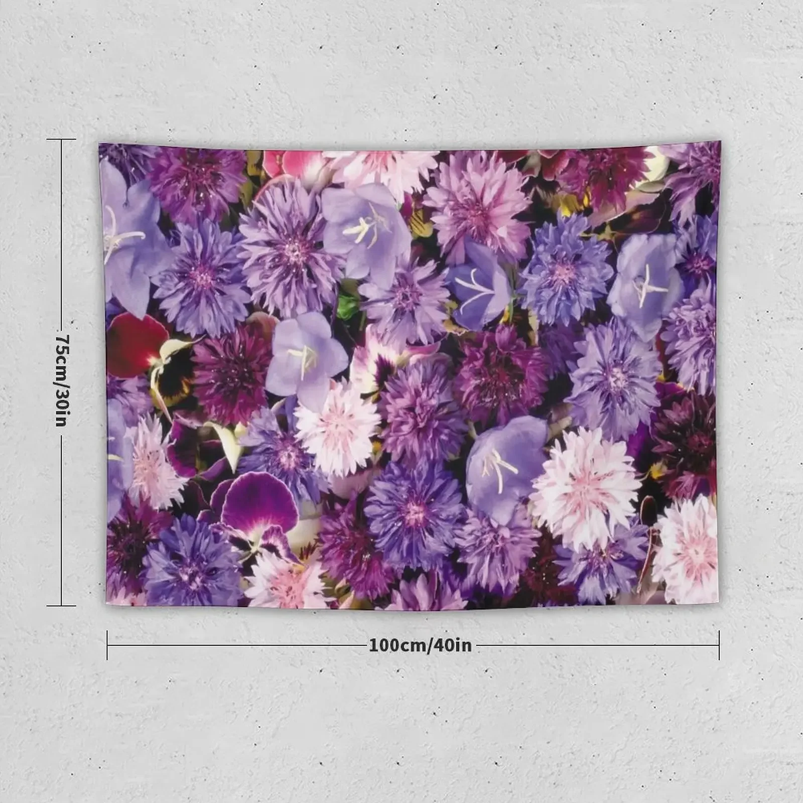 Purple Cornflowers Tapestry Decoration For Bedroom Wallpapers Home Decor Wall Deco Room Decor Tapestry